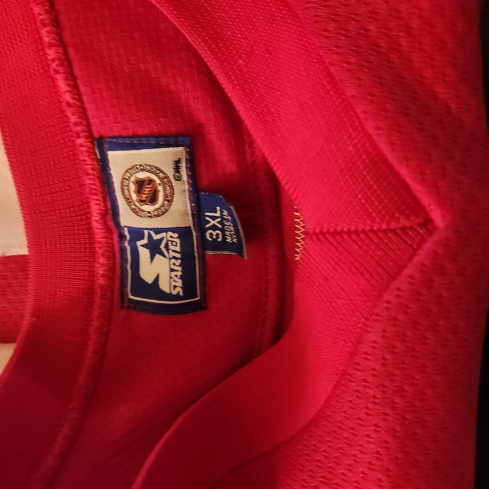 STARTER Red and White Hockey Jersey #91 Fedorov - Picture 2 of 3